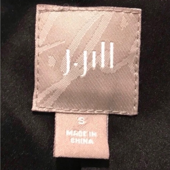 J. Jill Black Wool Blend Oversized Boucle Coat Small Black Camel Brown - Picture 6 of 8